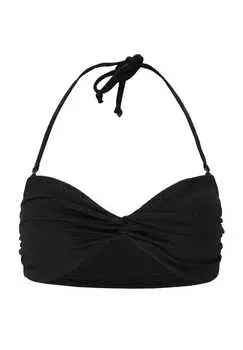 Верх бикини Larinie в стильном стиле бандо со съемными бретелями Endurance Athlecia, черный
