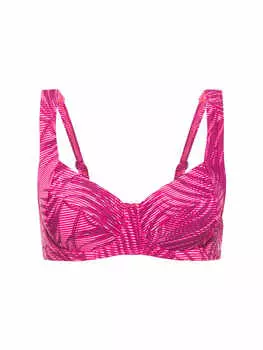 Верх бикини LASCANA ACTIVE, цвет bordeaux/bedruckt