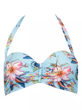 Верх бикини LASCANA Bikini-Oberteil, цвет Hellblau/Bunt