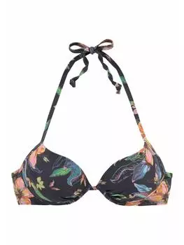 Верх бикини LASCANA, цвет anthrazit/bedruckt