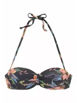 Верх бикини LASCANA, цвет anthrazit/bedruckt