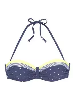 Верх бикини LASCANA, цвет blau/gelb/bedruckt