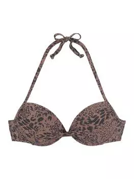 Верх бикини LASCANA, цвет braun/schwarz