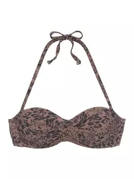 Верх бикини LASCANA, цвет braun/schwarz