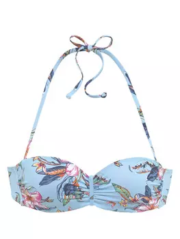 Верх бикини LASCANA, цвет hellblau/bedruckt