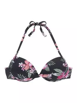 Верх бикини LASCANA, цвет schwarz/bedruckt