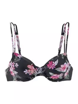 Верх бикини LASCANA, цвет schwarz/bedruckt