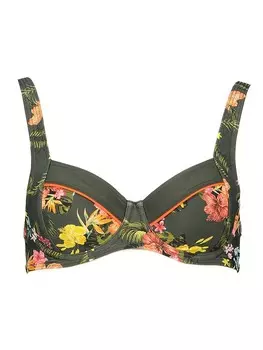 Верх бикини LASCANA Oberteil, цвет khaki/gelb/koralle