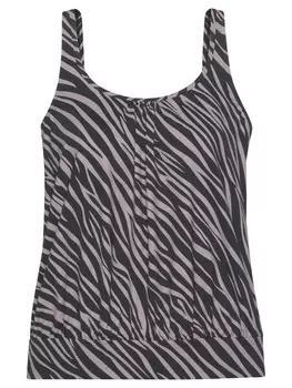 Верх бикини LASCANA Oversize Tankini Top, цвет schwarz bedruckt
