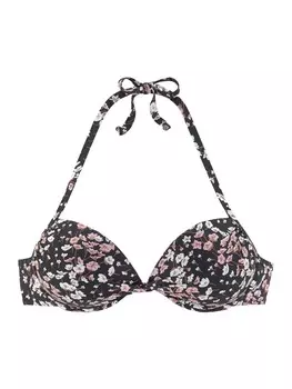 Верх бикини LASCANA Top, цвет schwarz-bedruckt