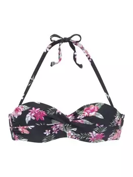 Верх бикини LASCANA Top, цвет schwarz-bedruckt