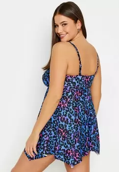 Верх бикини Leopard Print Yours Clothing, синий