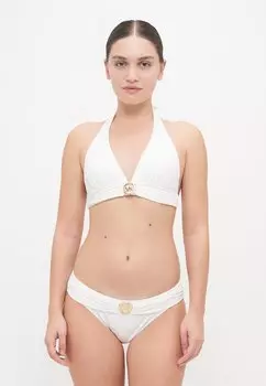 Верх бикини LOGO RING HALTER MICHAEL Michael Kors, белый