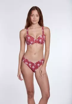 Верх бикини MIT BGEL VERSTELLBARE BREITE TRGER PALMENMOTIV Olympia, красный