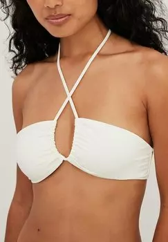 Верх бикини MIT KREUZ VORNE NA-KD, кремовый