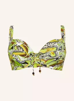 Верх бикини на косточках jaguarau с декоративными бусинами Primadonna, зеленый