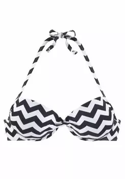 Верх бикини на косточках LASCANA Push-up Bikini Top, черный