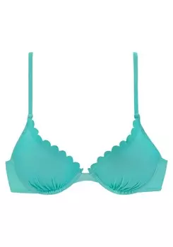 Верх бикини на косточках LASCANA T-shirt Bikini Top, бирюзовый