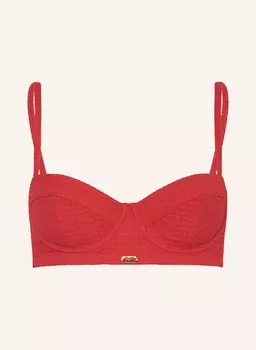 Верх бикини на косточках с цветочным узором Maryan Mehlhorn, красный