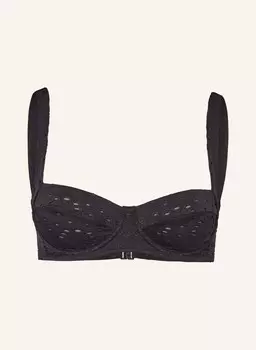 Верх бикини на косточках с нотами ривьеры Watercult, черный