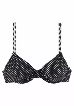 Верх бикини на косточках s.Oliver T-shirt Bikini Top Avni, черный