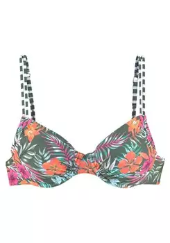 Верх бикини на косточках VENICE BEACH Push-up Bikini Top Venice Beach, темно-зеленый
