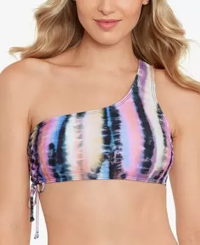 Верх бикини на одно плечо с принтом тай-дай для юниоров, созданный для macy's Salt + Cove, мульти