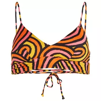 Верх бикини O'Neill Women's Wave Top, цвет Orange Rainbow Stripe