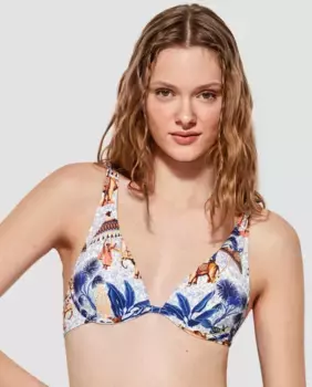 Верх бикини пуш-ап с принтом Gisela, мультиколор