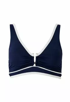 Верх бикини REGULAR FIT - PIPING HARDWARE PLUNGE Mint Velvet, синий