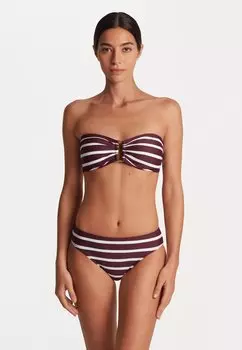 Верх бикини RING BANDEAU BRA Lauren Ralph Lauren, темно-красный