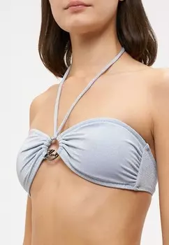 Верх бикини RING HALTER BANDEAU KARL LAGERFELD, светло-голубой