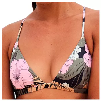 Верх бикини Roxy Women's Pro the Cut Back Fixed Tri, цвет Anthracite Classic Pro Surf