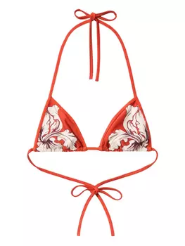 Верх бикини с цветочным принтом La DoubleJ, оранжевый