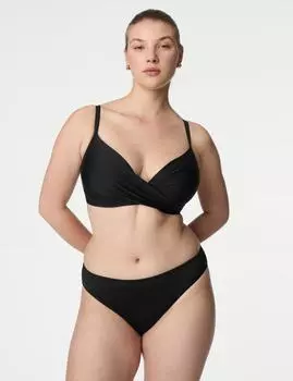 Верх бикини с глубоким вырезом и косточками DG Marks & Spencer, черный