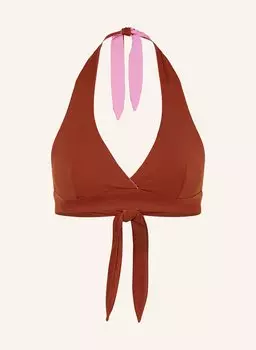 Верх бикини с халтернеем, двусторонний топ с халтернеем с защитой от ультрафиолета 50+ Mymarini, мультиколор