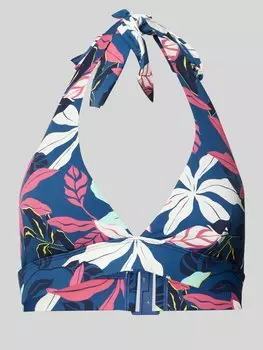 Верх бикини с халтернеем и съемными подкладками Marc O'Polo, темно-синий