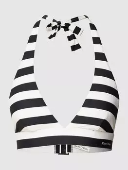 Верх бикини с полосатым узором, модель «Классика» Marc O'Polo, черный