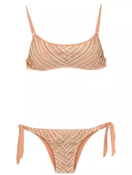 Верх бикини с принтом Amir Slama, бежевый