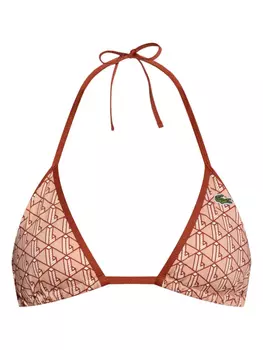 Верх бикини с принтом Lacoste, нейтральный