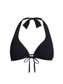 Верх бикини с треугольным вырезом и бретелькой через шею DOLCE&GABBANA, неро