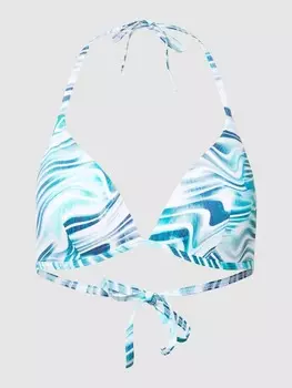 Верх бикини с узором по всей поверхности Esprit, синий