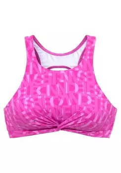 Верх бикини с высоким воротом Elbsand, цвет Pink/Fuchsia