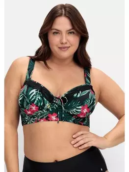 Верх бикини sheego Oberteil, цвет schwarz bedruckt