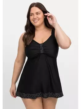Верх бикини sheego Tankini Oberteil, цвет schwarz gepunktet