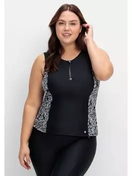 Верх бикини sheego Tankini Top, цвет schwarz gemustert