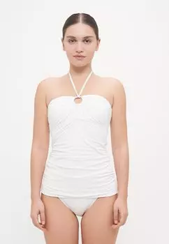 Верх бикини SHIRRED HALTER MICHAEL Michael Kors, белый