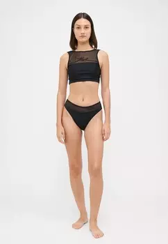 Верх бикини SIGNATURE HIGH BIKINI TOP KARL LAGERFELD, черный