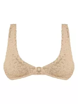 Верх бикини-скаут с кольцом Bond-eye, коричневый