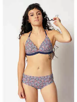 Верх бикини Skiny, цвет grau/dunkelblau